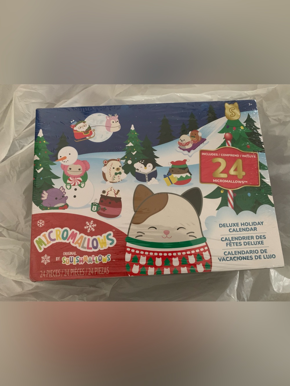 Squishmallows micromallows deluxe holiday plush calendar NIB
